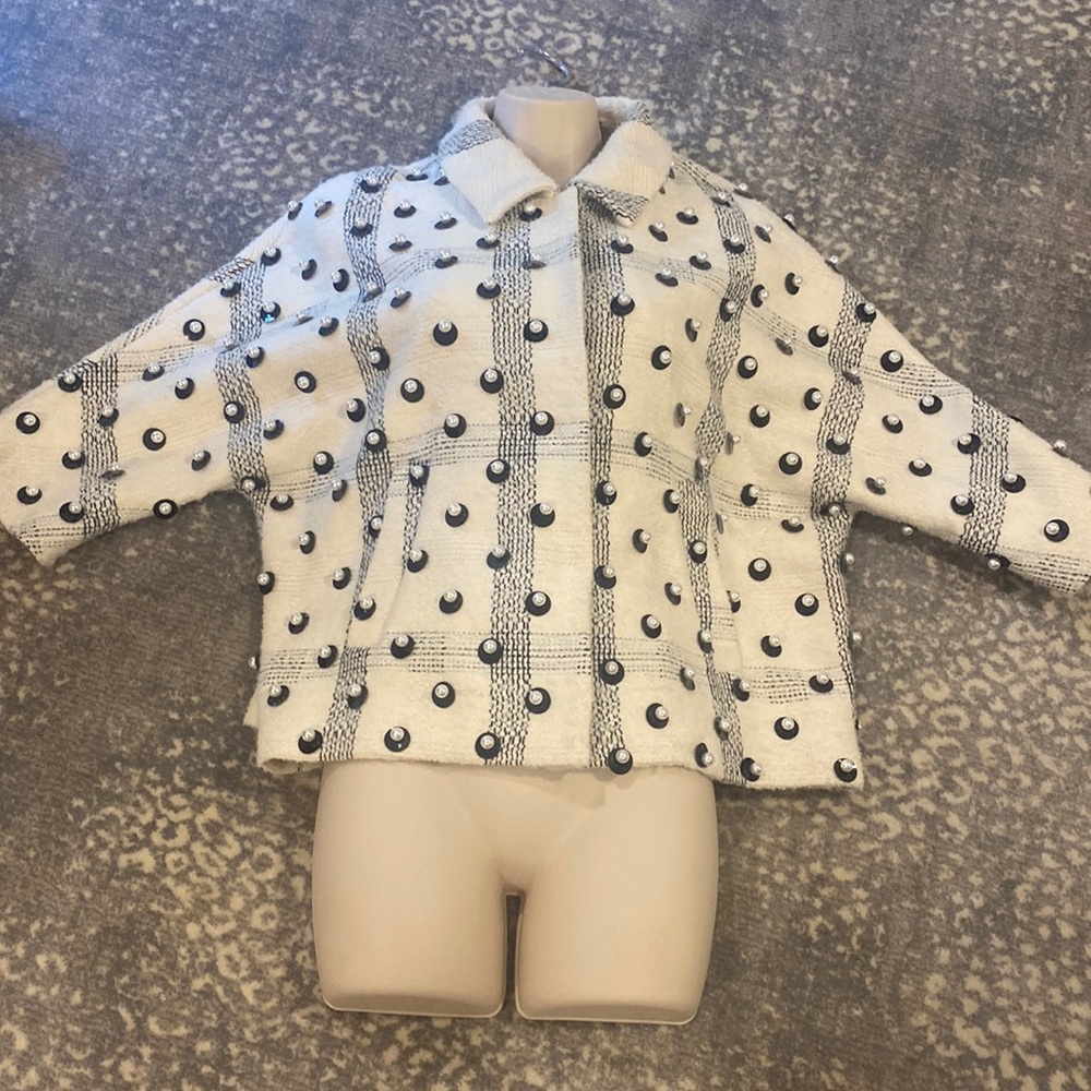 HOTEL PARTICULIER PEARL GORGEOUS 3/4 LENGTH SLEEVE JACKET NWOT
